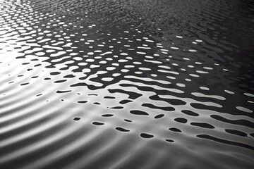 A black and white abstract photograph of rippling water