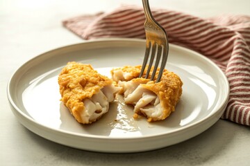 a golden-brown piece of crispy fried chicken