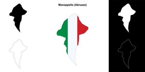 Manoppello (Abruzzo) outline map set