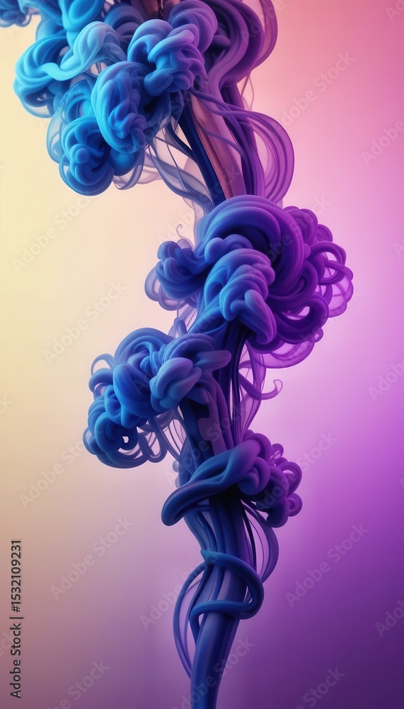 Poster colorful swirls of abstract shapes creating a striking background for mobile displays
