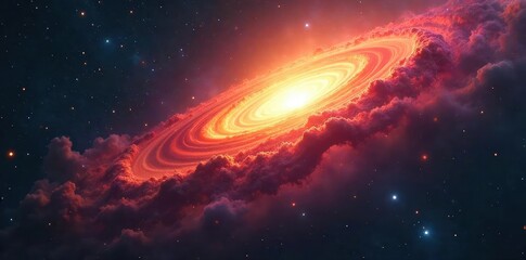 A dying star's ethereal glow fades into the cosmic void, leaving behind a nebula of vibrant dust and gas A poignant image representing the end of a celestial life cycle , awe-inspiring, nebula, space