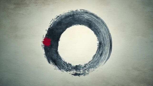 Create tranquil zen symbol enso background for advertising spiritual harmony concept featuring zen waves and calligraphy in meditative environment