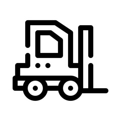 Forklift line icon