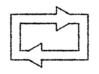 時計回りに回転する矢印のアイコン