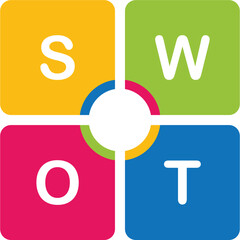 Soft Gradient Color SWOT Chart Infographic