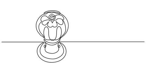 door knob continuous one line drawing, Door Handle Drawing, Doorknob Black Stroke Linear Icon, Doorknob Icon on Black and White Vector Backgrounds, Silhouette Illustration Minimalist Style, Graphic. 