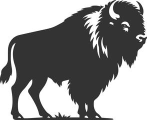 European bison mammal animal vector silhouette drawing