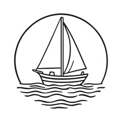 Marina peaceful harbor scene with boats and docks