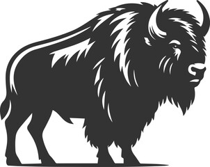 European bison mammal animal vector silhouette drawing