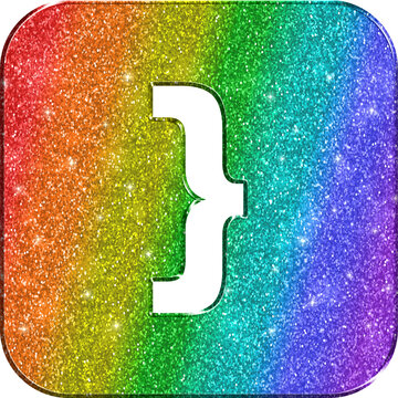 Right Curly Brace (}) Rainbow Icon LGBT Icon