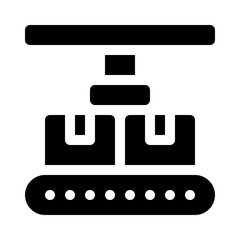 Conveyor belt glyph icon