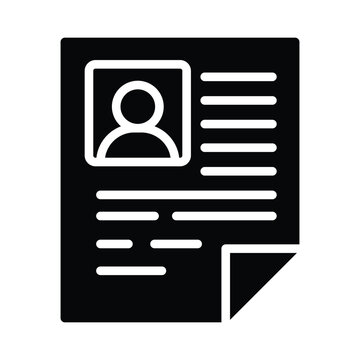 Resume Vector Icon which can easily modify or edit