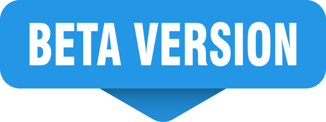 beta version sticker. beta version sign on transparent background