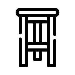 Stool line icon