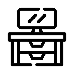 TV stand line icon