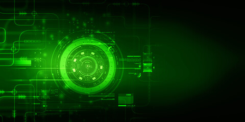 2d illustration Abstract futuristic electronic circuit technology background