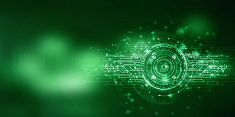 2d illustration Abstract futuristic electronic circuit technology background