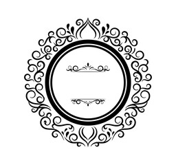 Vintage floral ornament border art