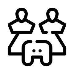 Multiplayer line icon