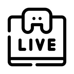 Live stream line icon
