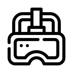 VR headset line icon