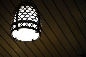 hanging lamp in the room