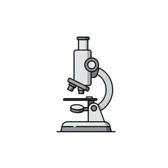 Microscope Illustration Scientific Research and Discovery Vector Graphic