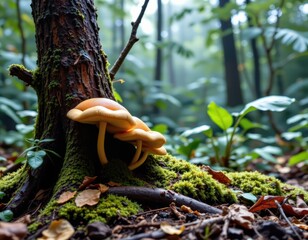 humidity supporting the growth of unique tropical fungi that form symbiotic relationships with plant roots.