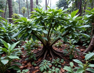 tropical wet climate causing frequent leaf fall, contributing to thick litter layers vital for soil fertility.