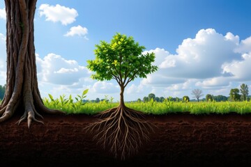 tree roots store carbon underground, creating a stable carbon reservoir that reduces atmospheric co2 levels over time.