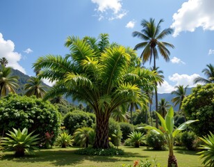 tropical trees have high carbon uptake rates due to year round photosynthesis enabled by favorable climate.