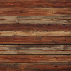 Obraz premium Seamless Rustic Wooden Wall Texture with Natural Wood Grain and Knots