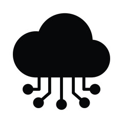 Cloud computing Vector Icon which can easily modify or edit