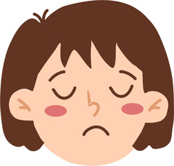 Girl sad expression 
