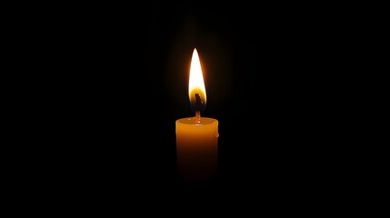 A candle flame glowing in the darkness, symbolizing hope and light amidst despair.