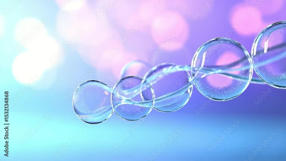 Poster Abstract Bubbles in Focus: A macro shot of transparent bubbles forming an intriguing pattern, a symbol of purity and delicate beauty against a soft-focus background.