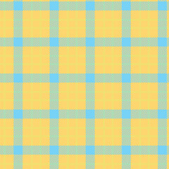 Seamless pastel yellow and blue plaid pattern design for fabric, wallpaper, and backgrounds