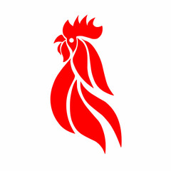 Abstract tribal art design illustration of a rooster, suitable for tattoo designs and others