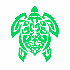 abstract tribal art turtle tattoo design suitable for elements