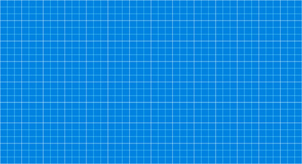 Blue graph paper template with grid pattern. Engineer blueprint page