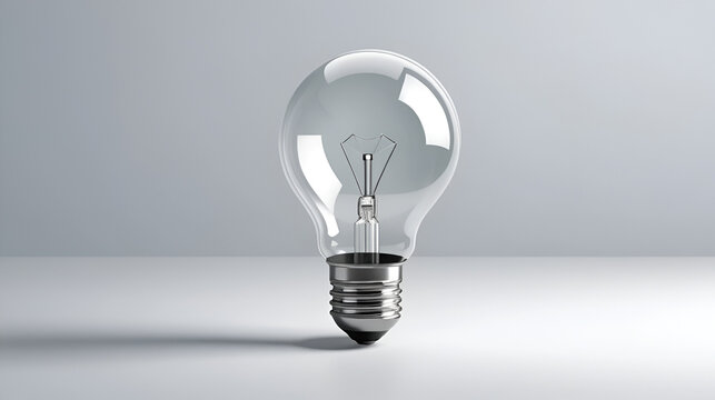 3d icon realistic render style of lamp or bulb inverted with magnifying glass, metaphor of looking for ideas or thoughts, brainstorming in research and development. Can be used for websites, apps, ads