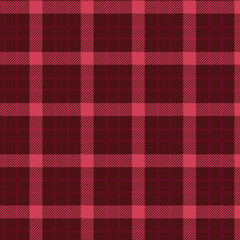 Seamless dark red and pink plaid pattern design for fabric, wallpaper, and backgrounds
