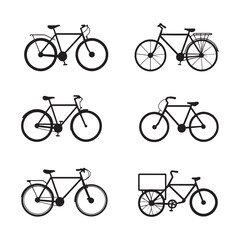 Obraz premium Simple line art illustration of classic bicycle