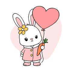 Cute bunny vector art