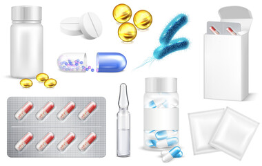 Antibiotics Realistic Healthcare Original set