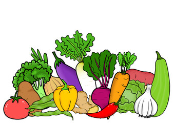 National Fresh Veggies Day. vegetables isolated on white background with copy space for text. Raising awareness about the nutritional value and health benefits of eating fresh vegetables