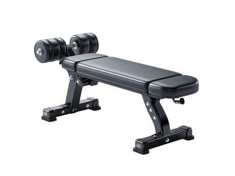 Gym Bench Press isolated on transparent or white background - Powered by Adobe
