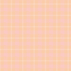 Seamless peach and pink plaid pattern design for fabric, wallpaper, and backgrounds