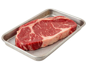 raw meat on a white background