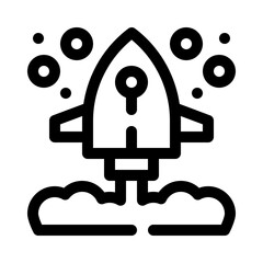 Rocket Launch line icon